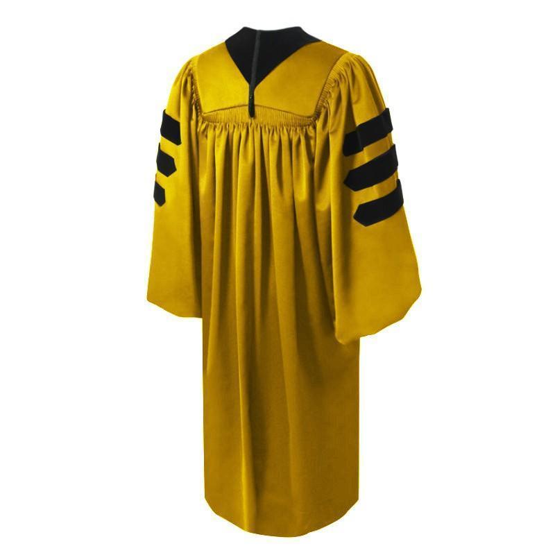 Deluxe Gold Doctoral Gown Academic Hoods Deluxe Gold Doctoral Gown Academic Hoods