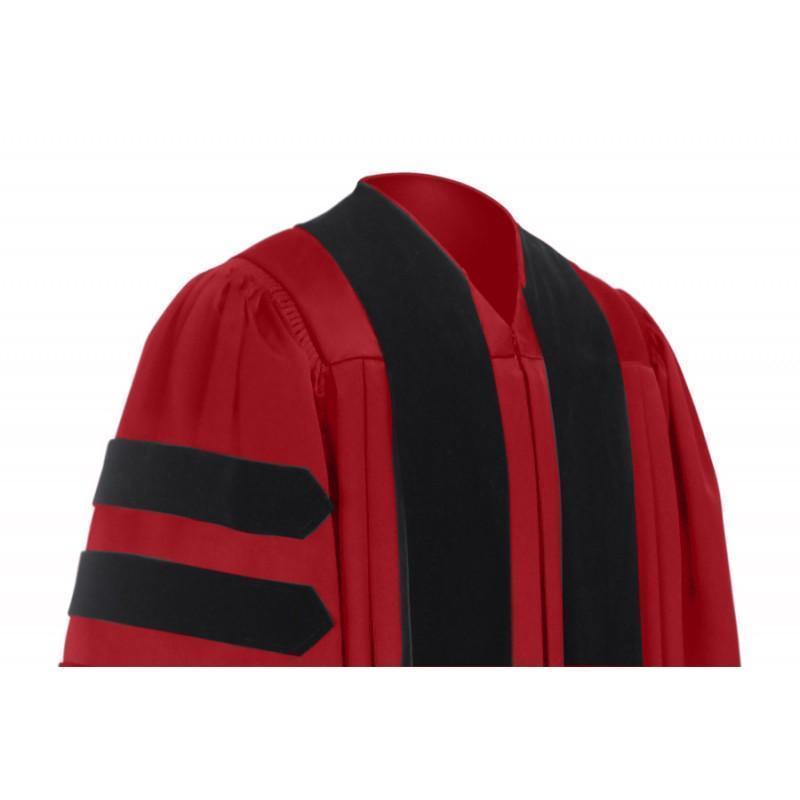 Deluxe Red Doctoral Gown - Academic Hoods