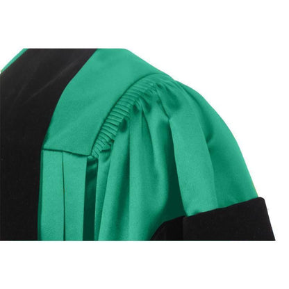 Deluxe Emerald Doctoral Gown - Graduation Cap and Gown
