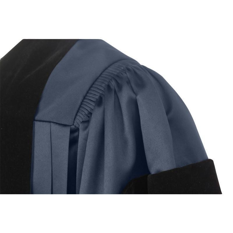 Deluxe Navy Blue Doctoral Gown - Academic Hoods
