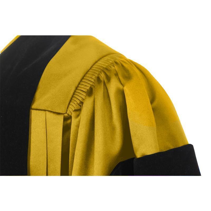 Deluxe Gold Doctoral Gown - Graduation Cap and Gown