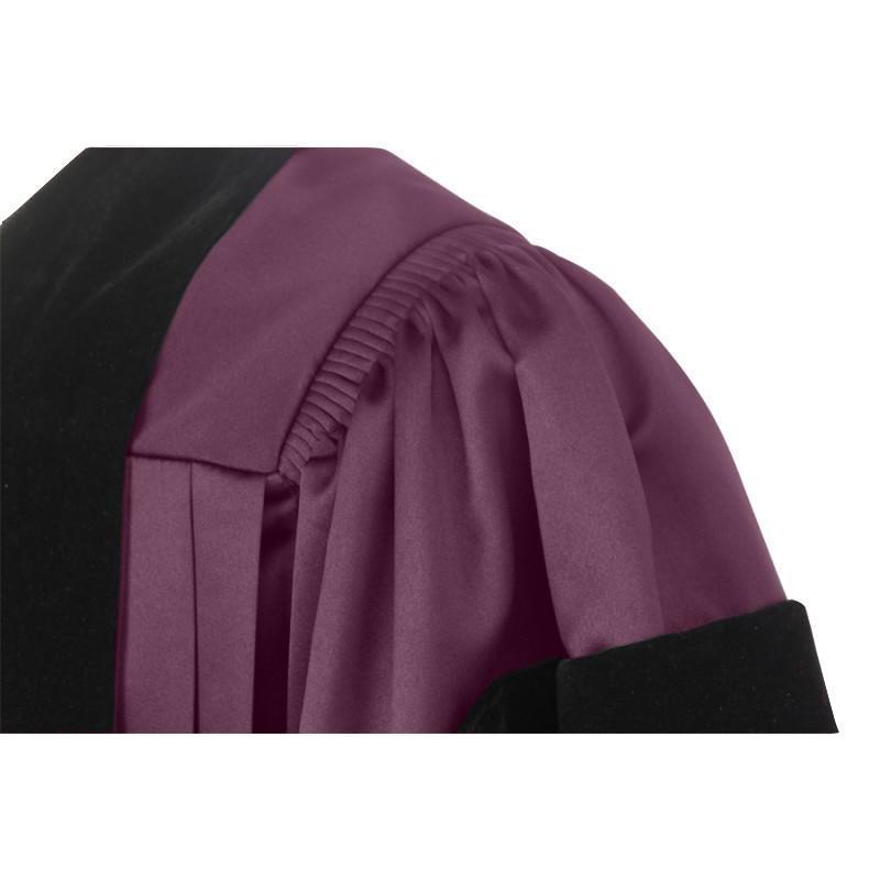 Deluxe Maroon Doctoral Gown - Academic Hoods