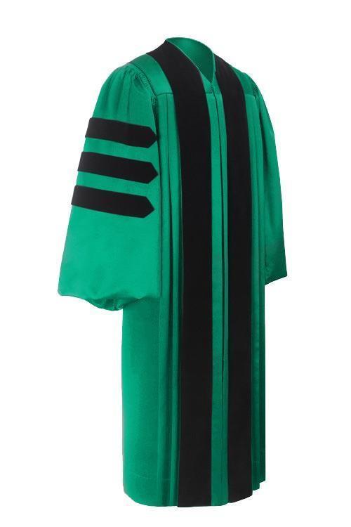 Deluxe Emerald Doctoral Gown - Academic Hoods