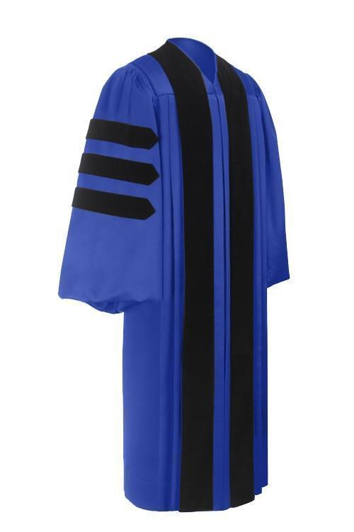 Deluxe Royal Blue Doctoral Gown - Academic Hoods